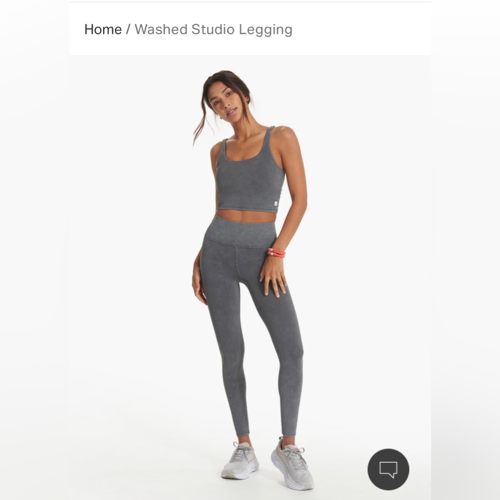 ⭐️💣WORN ONCE Vuori Washed Studio Legging in Washed Charcoal